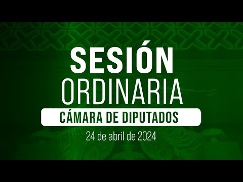 Sesión Ordinaria de la Cámara de Diputados 24/04/2024