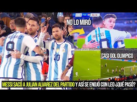 MESSI SACÓ A JULIAN ALVAREZ DEL PARTIDO Y MIRA CÓMO SE ENOJÓ CON LEO ¿QUÉ PASÓ?