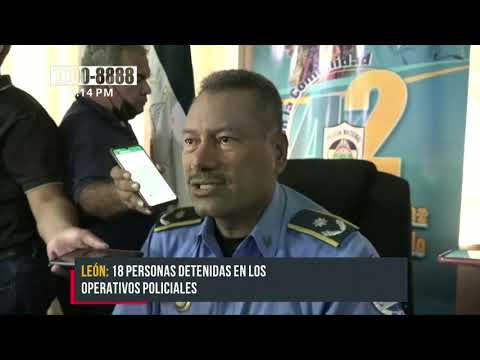 Policía en plan vigilancia durante festividades en León - Nicaragua
