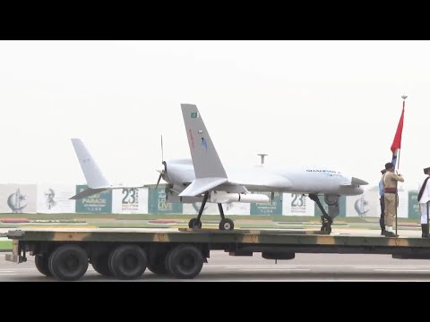 Pakistan shows off its first locally manufactured armed drone aircraft in Republic Day parade