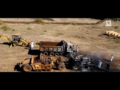 17 camiones quemados en atentado a constructora: nueva jornada de violencia en La Araucanía