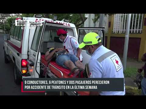 Más de 850 accidentes de tránsito se registran en una semana en Nicaragua