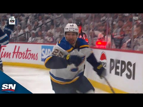 Blues Jordan Kyrou Scores On The First Shot Of Game 7 vs. Jets