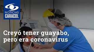 Joven creyó tener guayabo, pero era coronavirus y ahora lucha por su vida en una UCI