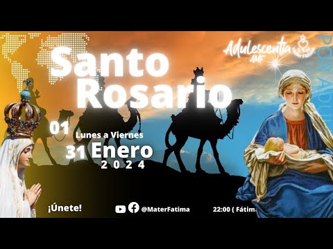 Rezo del Santo Rosario hecho por Adulescentia en latín, inglés y español