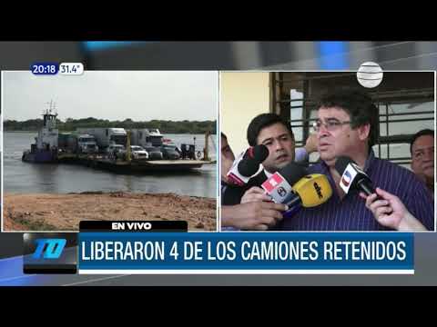 Argentina liberó cuatro de los camiones retenidos