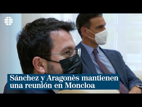 Sánchez y Aragonès mantienen una reunión de dos horas y media de duración en Moncloa