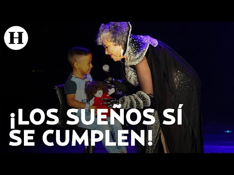 “¡De piedra!” Amanda Miguel le cumple el sueño a Chucho y comparte escenario con el niño en la CDMX