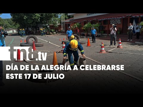 Bomberos realizan mañana deportiva en saludo al Día de la Alegría