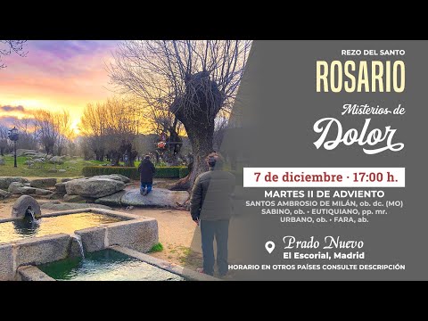 Santo Rosario de Hoy (Misterios de Dolor) en Directo desde Prado Nuevo, Martes 7 de Dic., 17:00 h.