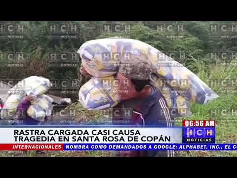 Pérdidas totales en estrepitoso accidente de rastra cargada de detergente en Santa Rosa de Copán