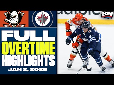 Anaheim Ducks at Winnipeg Jets | FULL Overtime Highlights - January 2, 2025