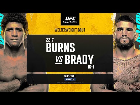 UFC Vegas 97: Burns vs. Brady - September 7th | Fight Promo