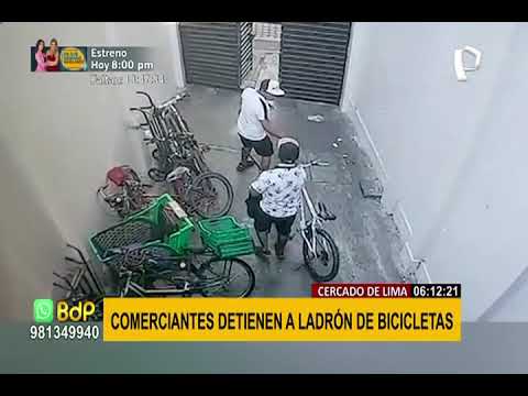 Cercado de Lima: comerciantes casi linchan a sujeto por intentar robar bicicletas