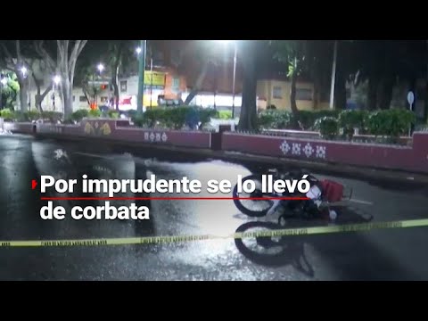 CUANTA IMPRUDENCIA | Ebrio de se llevó a un motociclista, intentó huir pero lo atraparon