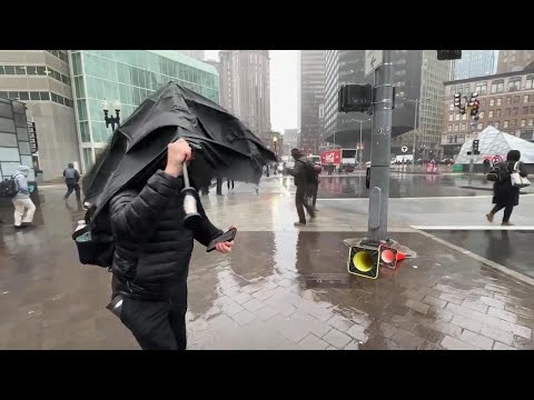 April nor'easter brings strong winds and rain to the Northeast US