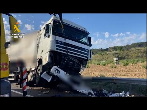 Investigado un camionero que provocó un accidente múltiple en la N-232 en Calahorra