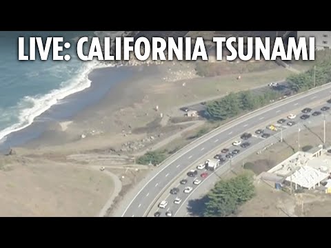 LIVE: Thousands flee as tsunami warning hits California after earthquake