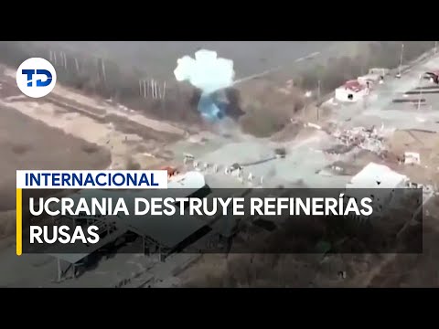 Ucrania envía más de 40 drones para destruir refinerías rusas