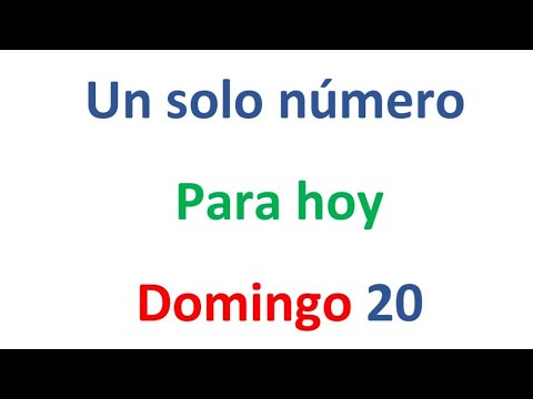 Un solo número para hoy Domingo 20 de Octubre, El campeón de los números