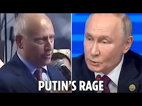 Chilling moment seething Putin erupts in fury at BBC reporter who challenged him over Ukraine war