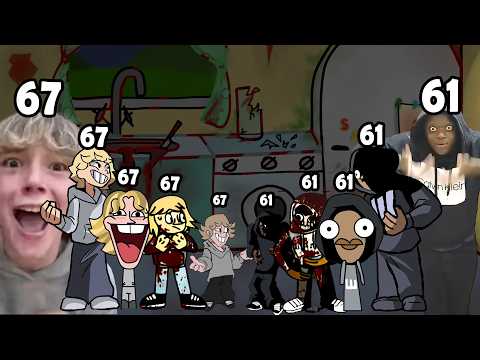 all 67 VS 61 meme sings bacon song - Friday Night Funkin' (fnf 67 Kids vs 61 Meme remix song)