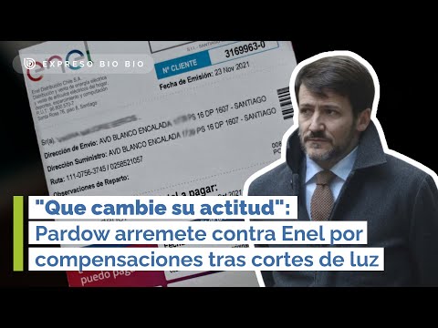 Que cambie su actitud: Pardow arremete contra Enel por compensaciones tras cortes de luz