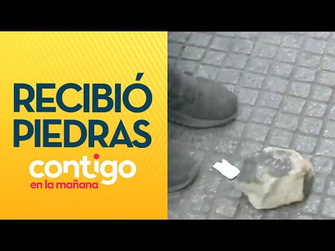 ES INACEPTABLE: Equipo de CHV fue agredido con piedras en marcha estudiantil -Contigo en La Mañana
