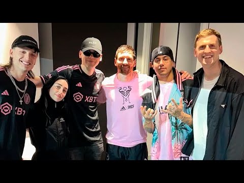 Lionel Messi recibió la visita de Duki, Bizarrap, Nicki Nicole y Peso Pluma en su último partido