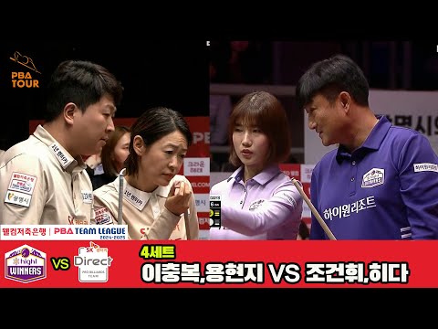 4세트 하이원리조트(이충복,용현지)vsSK렌터카(조건휘,히다)[웰컴저축은행 PBA 팀리그 4R]