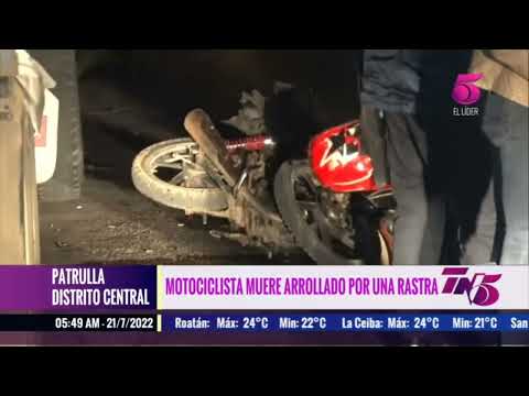 Motociclista muere arrollado por una rastra en TGU
