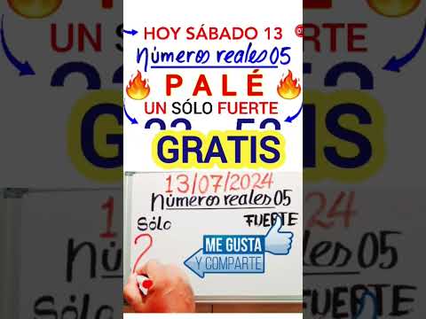 PALÉ  SÚPER para hoy SÁBADO 13/07/2024/ Números para hoy SÁBADO 13/07/2024 #viral #sorteos #loteria