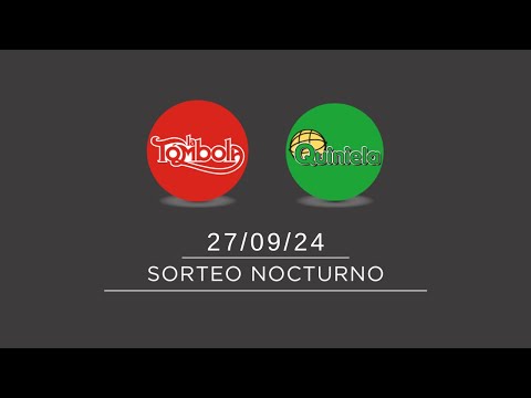 Sorteo Nocturno de Quiniela y Tómbola -27/09/2024