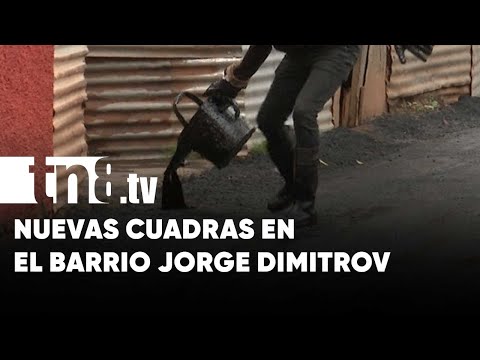 Más de 10 cuadras se están construyendo en el barrio Jorge Dimitrov, Managua - Nicaragua