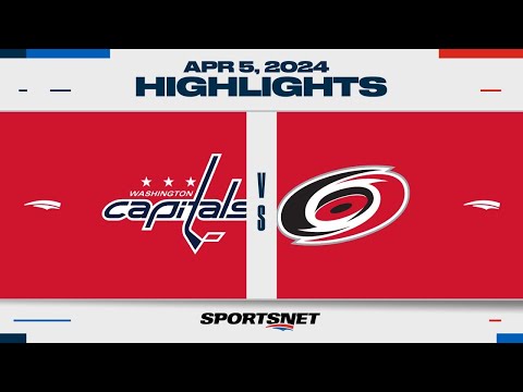 NHL Highlights | Capitals vs. Hurricanes - April 5, 2024