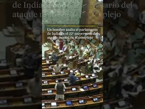 Un hombre asalta el parlamento de India en el 22º aniversario del ataque mortal #shorts