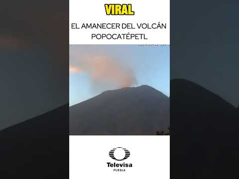 Así el amanecer del #Popocatépetl hoy 30 de abril