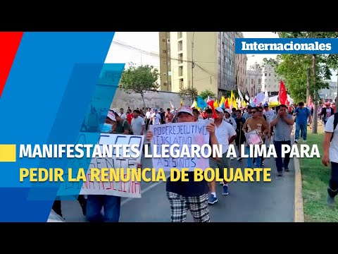 Miles de manifestantes llegaron a Lima para pedir la renuncia de Boluarte