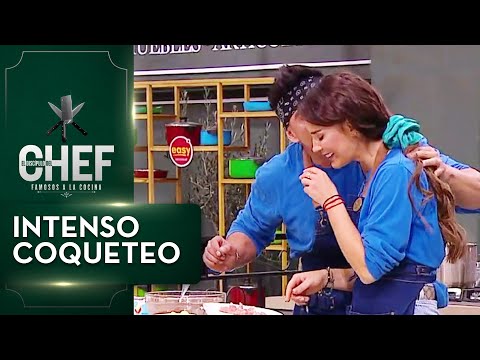 LA INVITÉ A SALIR: El intenso coqueteo de Fran Undurraga y Bruno Zaretti - El Discípulo del Chef