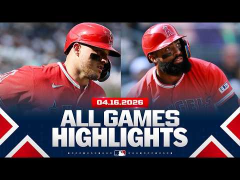 하이라이트 from ALL GAMES on 4/16 (Trout homers in the Bronx AGAIN
