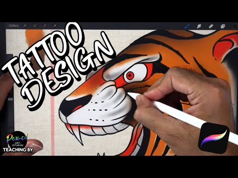 สอนวาดรอยสักรูปเสือ|Howto