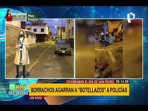 Borrachos atacaron con botellas a policías durante intervención en Chorrillos