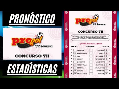 PROGOL MEDIA SEMANA #711 PRONÓSTICO, ESTADÍSTICAS(JUGADA SENCILLA, 3 DOBLES Y 2 TRIPLES ¡SUSCRIBETE!