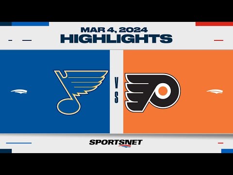 NHL Highlights | Blues vs. Flyers - March 4, 2024