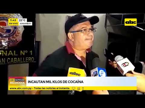 Incautaron más de 1.000 kilos de cocaína en Pedro Juan Caballero