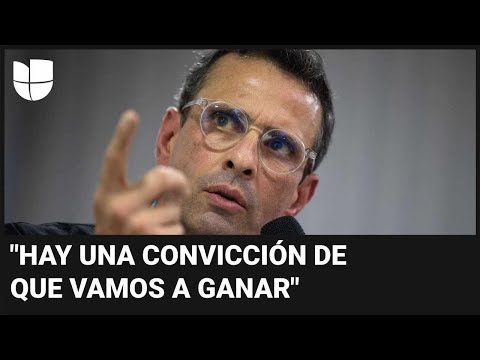 Capriles confía en la victoria de la oposición en Venezuela: Las cuentas no le dan a Maduro