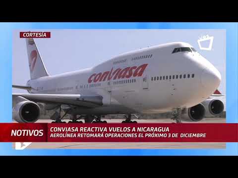 Aerolínea Conviasa reactiva vuelos hacia Nicaragua