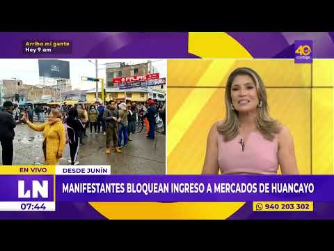Protestas en Perú: manifestantes bloquearon el acceso a un mercado en Huancayo