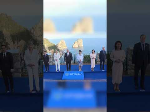 World Leaders Gather for G-7 Family Photo in Capri, Italy