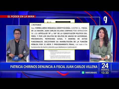 Patricia Chirinos presenta denuncia contra fiscal de la Nación por archivar investigación a Vizcarra